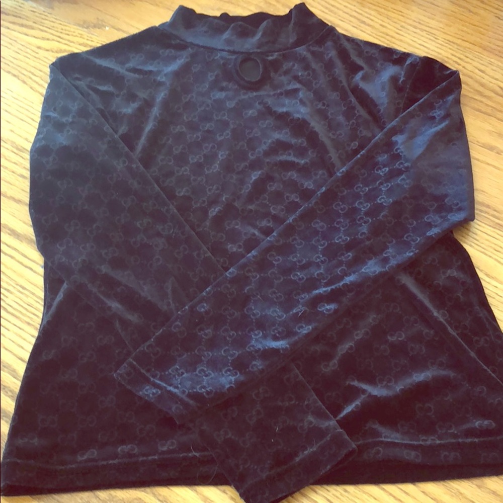 Vintage velvet Gucci keyhole top
